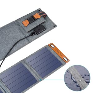 Ładowarka solarna do telefonu turystyczna z USB 14W rozkładana szara 15 Ładowarka solarna do telefonu turystyczna z USB 14W rozkładana szara - obrazek 6