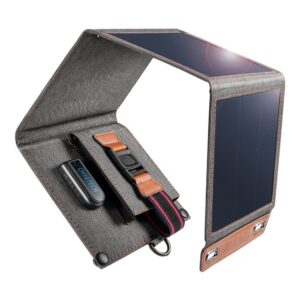 Ładowarka solarna do telefonu turystyczna z USB 14W rozkładana szara 18 Ładowarka solarna do telefonu turystyczna z USB 14W rozkładana szara - obrazek 9