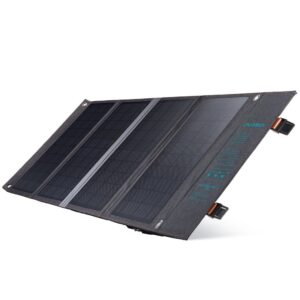 Ładowarka solarna słoneczna turystyczna USB USB C 36W QC PD szara 21 Ładowarka solarna słoneczna turystyczna USB USB C 36W QC PD szara - obrazek 11