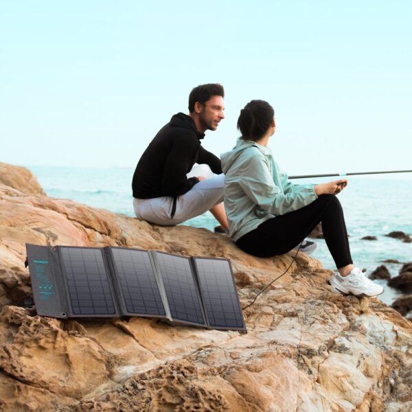 Ładowarka solarna słoneczna turystyczna USB USB C 36W QC PD szara 3 1016583 4 ladowarka solarna sloneczna turystyczna choetech hurtownia sklep