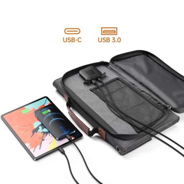 Ładowarka solarna słoneczna turystyczna USB USB C 36W QC PD szara 7 1016583 8 ladowarka solarna sloneczna turystyczna choetech hurtownia sklep