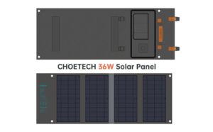 Ładowarka solarna słoneczna turystyczna USB USB C 36W QC PD szara 19 Ładowarka solarna słoneczna turystyczna USB USB C 36W QC PD szara - obrazek 9
