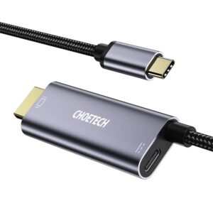 Przejściówka adapter USB Typ C - HDMI 4K + USB Typ C PD do MacBook PC 1.8m szary 7 Przejściówka adapter USB Typ C - HDMI 4K + USB Typ C PD do MacBook PC 1.8m szary - obrazek 1