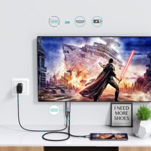 Przejściówka adapter USB Typ C - HDMI 4K + USB Typ C PD do MacBook PC 1.8m szary 13 Przejściówka adapter USB Typ C - HDMI 4K + USB Typ C PD do MacBook PC 1.8m szary - obrazek 7