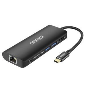 Stacja dokująca adapter hub USB Typ C 6w1 100W PD czarny 11 Stacja dokująca adapter hub USB Typ C 6w1 100W PD czarny - obrazek 1