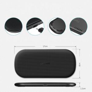 Ładowarka bezprzewodowa Qi do telefonu i słuchawek Airpods 2w1 10W czarny - obrazek 8