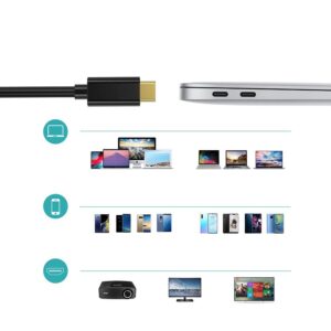 Kabel przewód USB Typ C - HDMI 4K 30Hz 3m czarny - obrazek 6
