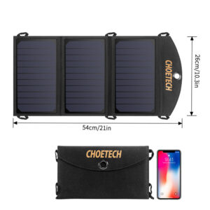 Ładowarka solarna słoneczna USB składana 19W 2xUSB czarna 12 Ładowarka solarna słoneczna USB składana 19W 2xUSB czarna - obrazek 5