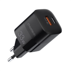 Szybka ładowarka sieciowa GaN USB Typ C PD QC 33W czarna - obrazek 1