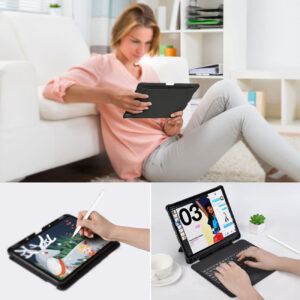Etui pokrowiec Keyboard Case do iPad Pro 12.9"" + bezprzewodowa klawiatura Bluetooth czarny 20 Etui pokrowiec Keyboard Case do iPad Pro 12.9"" + bezprzewodowa klawiatura Bluetooth czarny - obrazek 10