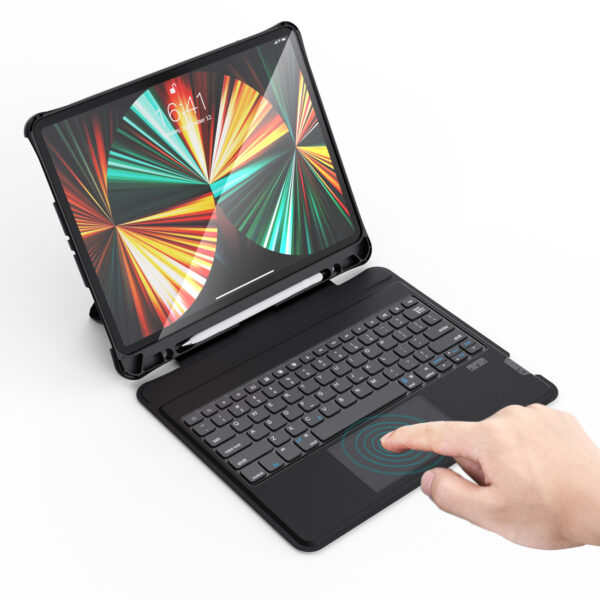 Etui pokrowiec Keyboard Case do iPad Pro 12.9"" + bezprzewodowa klawiatura Bluetooth czarny 2 1016651 3 etui pokrowiec keyboard case do ipad pro choetech hurtownia sklep