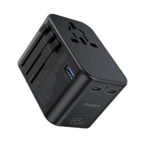 Szybka ładowarka podróżna wtyczka UE UK USA AUS 3xUSB 30-65W czarny - obrazek 1