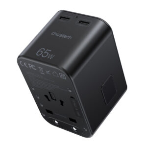 Szybka ładowarka podróżna wtyczka UE UK USA AUS 3xUSB 30-65W czarny - obrazek 2