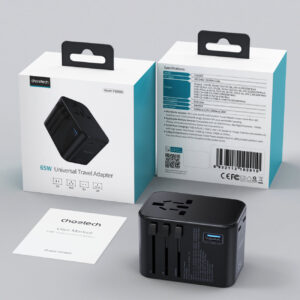 Szybka ładowarka podróżna wtyczka UE UK USA AUS 3xUSB 30-65W czarny 13 Szybka ładowarka podróżna wtyczka UE UK USA AUS 3xUSB 30-65W czarny - obrazek 5