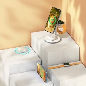 Ładowarka bezprzewodowa indukcyjna ze stojakiem do iPhone Apple Watch AirPods biały 20 Ładowarka bezprzewodowa indukcyjna ze stojakiem do iPhone Apple Watch AirPods biały - obrazek 10