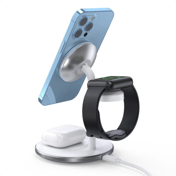 Ładowarka bezprzewodowa indukcyjna ze stojakiem do iPhone Apple Watch AirPods biały 2 1016686 3 ladowarka bezprzewodowa indukcyjna ze st choetech hurtownia sklep