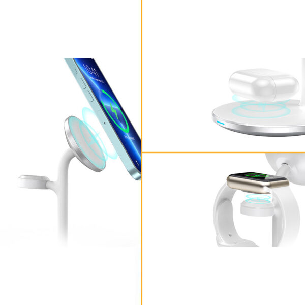 Ładowarka bezprzewodowa indukcyjna ze stojakiem do iPhone Apple Watch AirPods biały 3 1016686 4 ladowarka bezprzewodowa indukcyjna ze st choetech hurtownia sklep