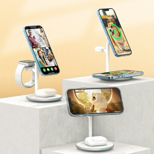 Ładowarka bezprzewodowa indukcyjna ze stojakiem do iPhone Apple Watch AirPods biały 7 1016686 8 ladowarka bezprzewodowa indukcyjna ze st choetech hurtownia sklep