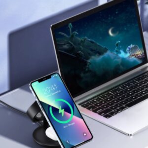 Indukcyjna stacja ładująca do iPhone AirPods Pro Apple Watch 3w1 czarny - obrazek 4