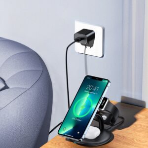 Indukcyjna stacja ładująca do iPhone AirPods Pro Apple Watch 3w1 czarny 16 Indukcyjna stacja ładująca do iPhone AirPods Pro Apple Watch 3w1 czarny - obrazek 6