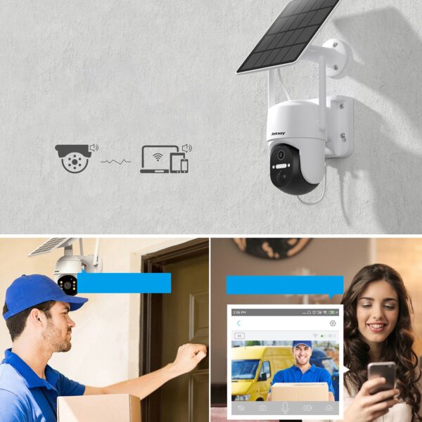 Kamera WiFi z aplikacją sterującą Android iOS IR LED + panel słoneczny 5W 5 1016710 6 kamera wifi z aplikacja sterujaca androi choetech hurtownia sklep