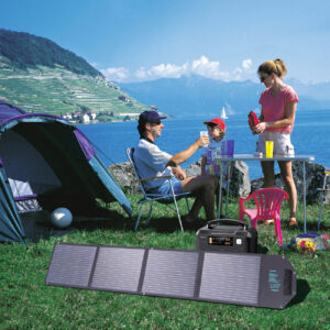 Ładowarka solarna słoneczna 100W składana USB-C 2xUSB PD QC czarna 20 Ładowarka solarna słoneczna 100W składana USB-C 2xUSB PD QC czarna - obrazek 10
