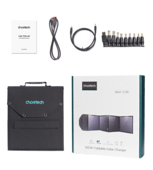 Ładowarka solarna słoneczna 100W składana USB-C 2xUSB PD QC czarna 14 Ładowarka solarna słoneczna 100W składana USB-C 2xUSB PD QC czarna - obrazek 4