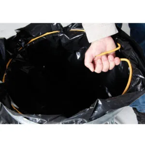 Metalowy stojak cateringowy na worki na śmieci z żelaznym wiekiem 120l 6 Metalowy stojak cateringowy na worki na śmieci z żelaznym wiekiem 120l - obrazek 3