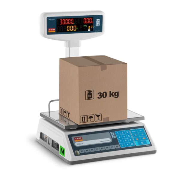 Waga sklepowa cenowa zalegalizowana EGE-LED TEM RS232 30kg / 10g 1 10200011 1