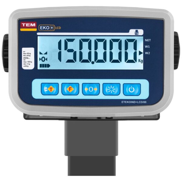 Waga platformowa przemysłowa interfejs RS232 150 kg / 50 g LCD M LEGALIZACJA 2 10200043 2