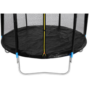 Trampolina ogrodowa z siatką i osłoną na sprężyny śr. 244 cm do 80 kg czarno-niebieska 12 Trampolina ogrodowa z siatką i osłoną na sprężyny śr. 244 cm do 80 kg czarno-niebieska - obrazek 5