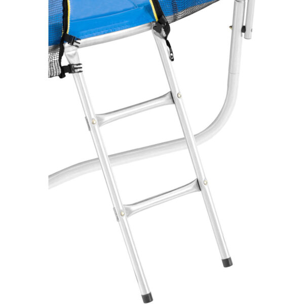 Trampolina ogrodowa z siatką i osłoną na sprężyny śr. 244 cm do 80 kg czarno-niebieska 6 10230228 6