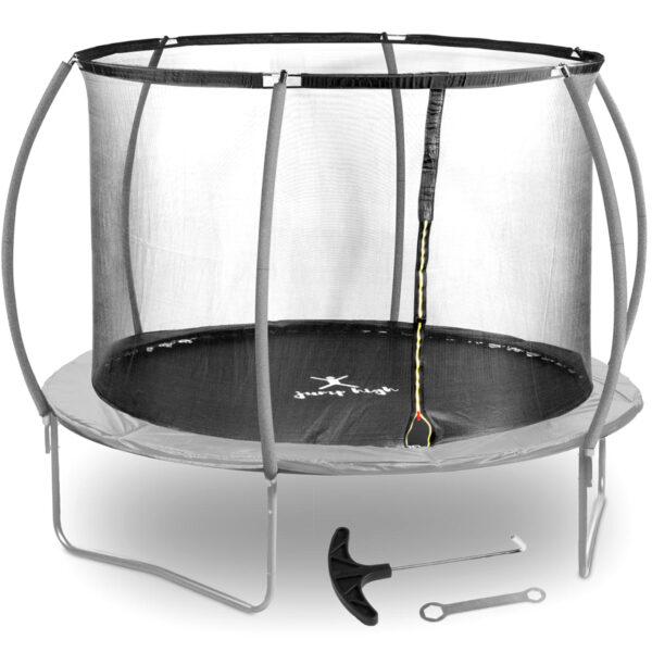 10230229-trampolina-ogrodowa-z-siatka-i-oslona-na-sprezyny-sr-305-cm-do-100-kg-czarno-szara-ean-4062859075369-hurtownia-sklep 10230229 trampolina ogrodowa z siatka i oslona na sprezyny sr 305 cm do 100 kg czarno szara ean 4062859075369 hurtownia sklep