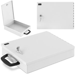 Sejf kasetka metalowa na dokumenty zamykana na klucz 355 x 255 x 70 mm DIN A4 6 Sejf kasetka metalowa na dokumenty zamykana na klucz 355 x 255 x 70 mm DIN A4 - obrazek 1