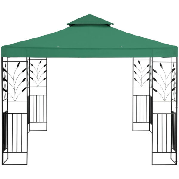 Pawilon ogrodowy altana z ornamentem składana 3 x 3 x 2.6 m zielony 2 10250039 2