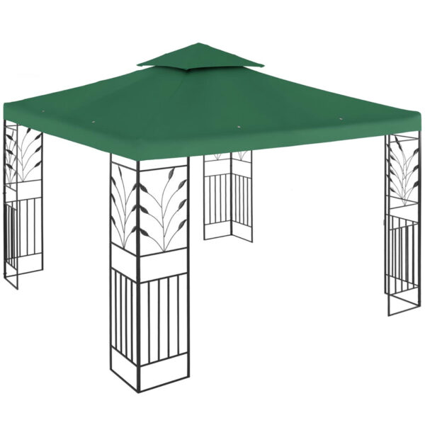 Pawilon ogrodowy altana z ornamentem składana 3 x 3 x 2.6 m zielony 3 10250039 3