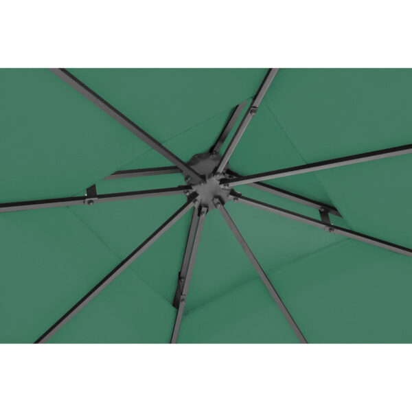 Pawilon ogrodowy altana z ornamentem składana 3 x 3 x 2.6 m zielony 4 10250039 4