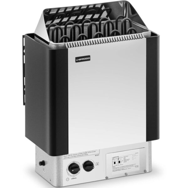 Piec do sauny elektryczny z wbudowanym sterowaniem 9-13 m3 do 110C 400 V 9 kW srebrno-czarny 1 10250219 1