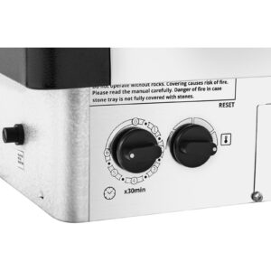 Piec do sauny elektryczny z wbudowanym sterowaniem 9-13 m3 do 110C 400 V 9 kW srebrno-czarny 11 Piec do sauny elektryczny z wbudowanym sterowaniem 9-13 m3 do 110C 400 V 9 kW srebrno-czarny - obrazek 4