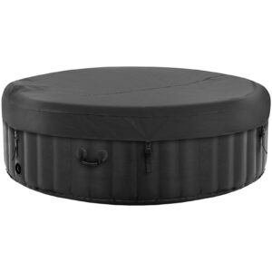 Jacuzzi ogrodowe dmuchane z masażem 6 osobowe 42C 1000 l czarne - obrazek 3