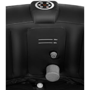 Jacuzzi ogrodowe dmuchane z masażem 6 osobowe 42C 1000 l czarne - obrazek 4