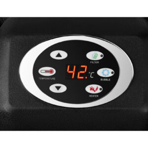 Jacuzzi ogrodowe dmuchane z masażem 6 osobowe 42C 1000 l czarne 13 Jacuzzi ogrodowe dmuchane z masażem 6 osobowe 42C 1000 l czarne - obrazek 5