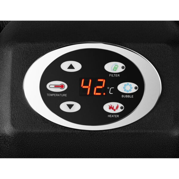 Jacuzzi ogrodowe dmuchane z masażem 6 osobowe 42C 1000 l czarne 4 10250470 4