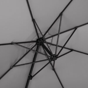 Parasol ogrodowy na wysięgniku bocznym uchylny okrągły śr. 300 cm ciemnoszary 18 Parasol ogrodowy na wysięgniku bocznym uchylny okrągły śr. 300 cm ciemnoszary - obrazek 8