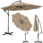 10250532 parasol ogrodowy na wysiegniku okragly uchylny sr 300 cm szarobrazowy ean 4062859088215 hurtownia sklep