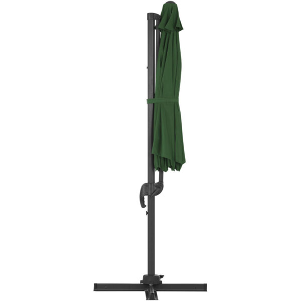 Parasol ogrodowy na wysięgniku bocznym uchylny okrągły śr. 300 cm zielony 6 10250533 4