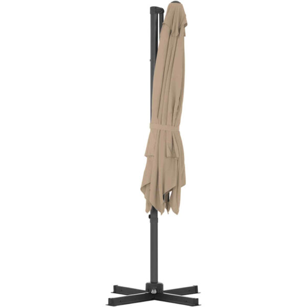 Parasol ogrodowy boczny na wysięgniku kwadratowy 250 x 250 cm szarobrązowy 4 10250535 5