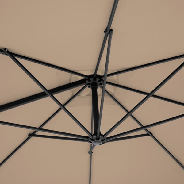 Parasol ogrodowy boczny na wysięgniku kwadratowy 250 x 250 cm szarobrązowy 5 10250535 6