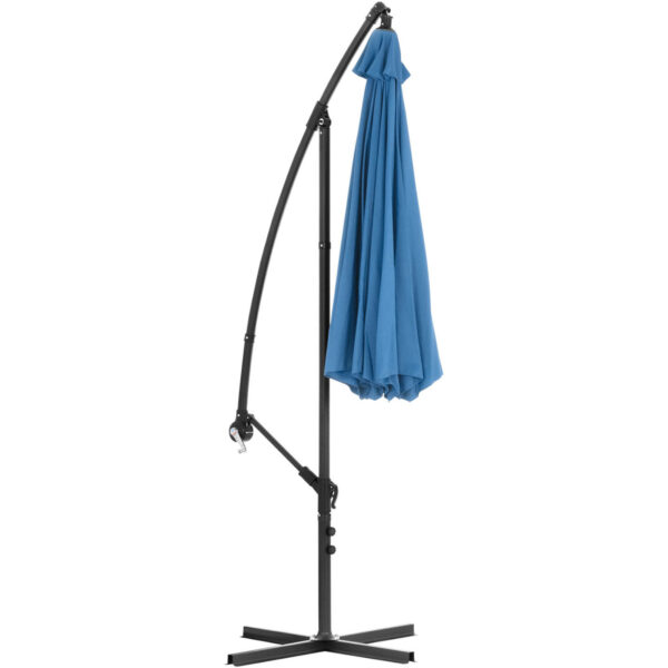 Parasol ogrodowy na wysięgniku okrągły uchylny śr. 300 cm niebieski 6 10250537 4
