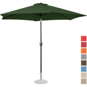 Parasol ogrodowy okrągły duży uchylny z korbką śr. 300 cm zielony 12 Parasol ogrodowy okrągły duży uchylny z korbką śr. 300 cm zielony - obrazek 2